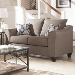 Salizar Grey Loveseat with Flared Arms